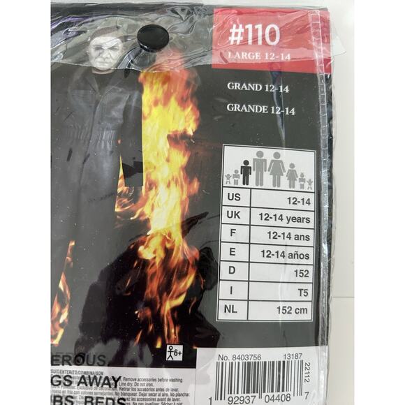 Halloween 2 Costume Michael Myers Youth Size Large 12-14 Jumpsuit & Mask - Picture 5 of 5